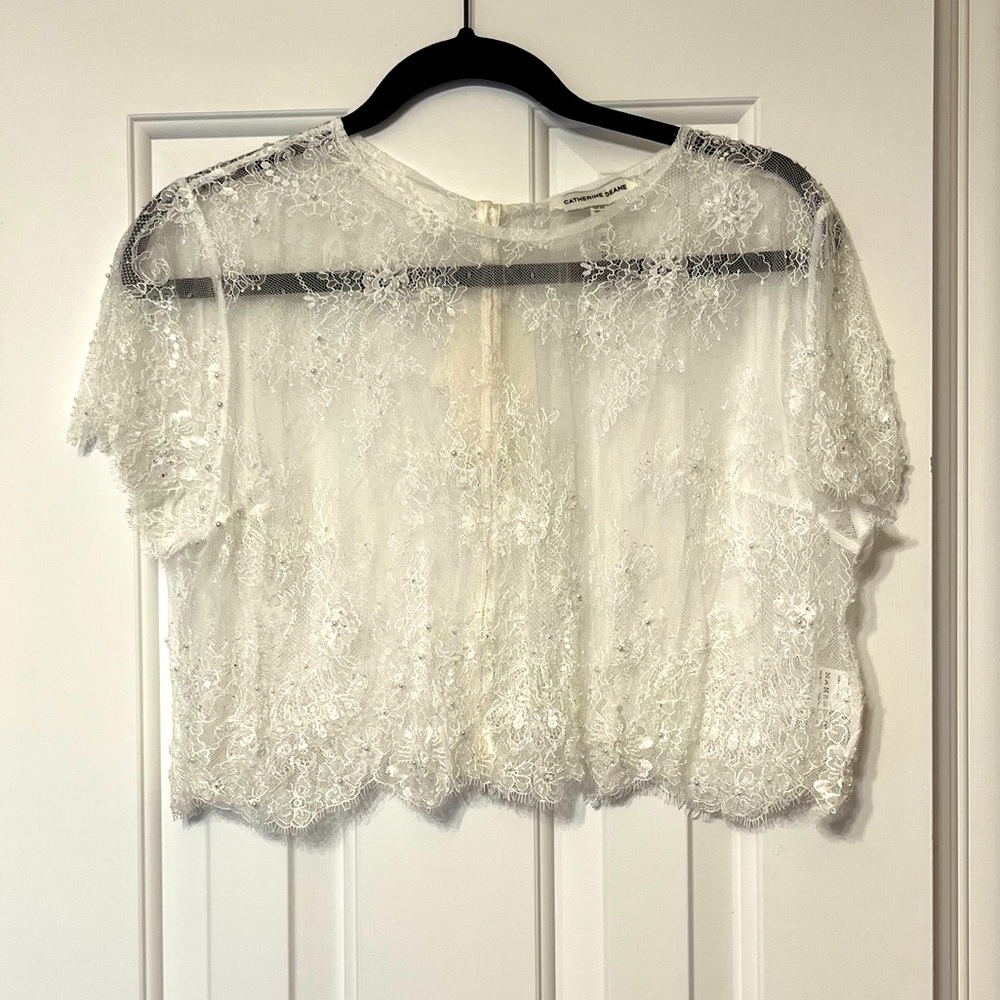 Catherine Deane beaded lace top